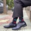 5pairs Mens Cotton Dress Black Argyle Pattern Crew Funny Socks for Men Gifts