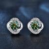 Sterling Moissanite Clover Stud Earrings Women Minimalist Floral Geometric Jewelry Gift