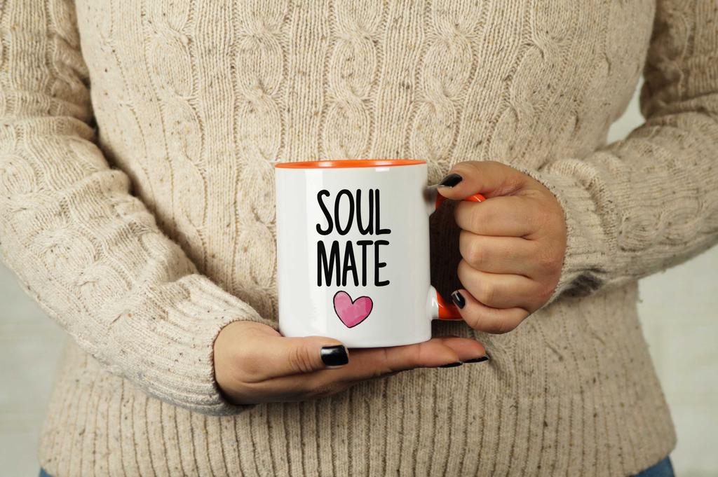 Inkdotpot Soulmate 11 Oz Ceramic Coffee Mugs Coffee Mugs Great for Bride Groom Engagement Gift Bachelor and Bachelorette