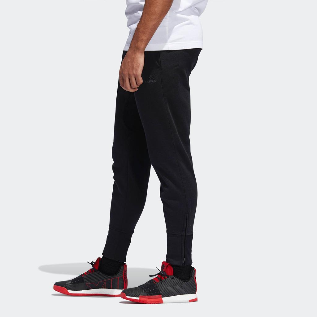 adidas Solid Color Comfortable Sports Casual Pants Men Bottoms Black DP5731