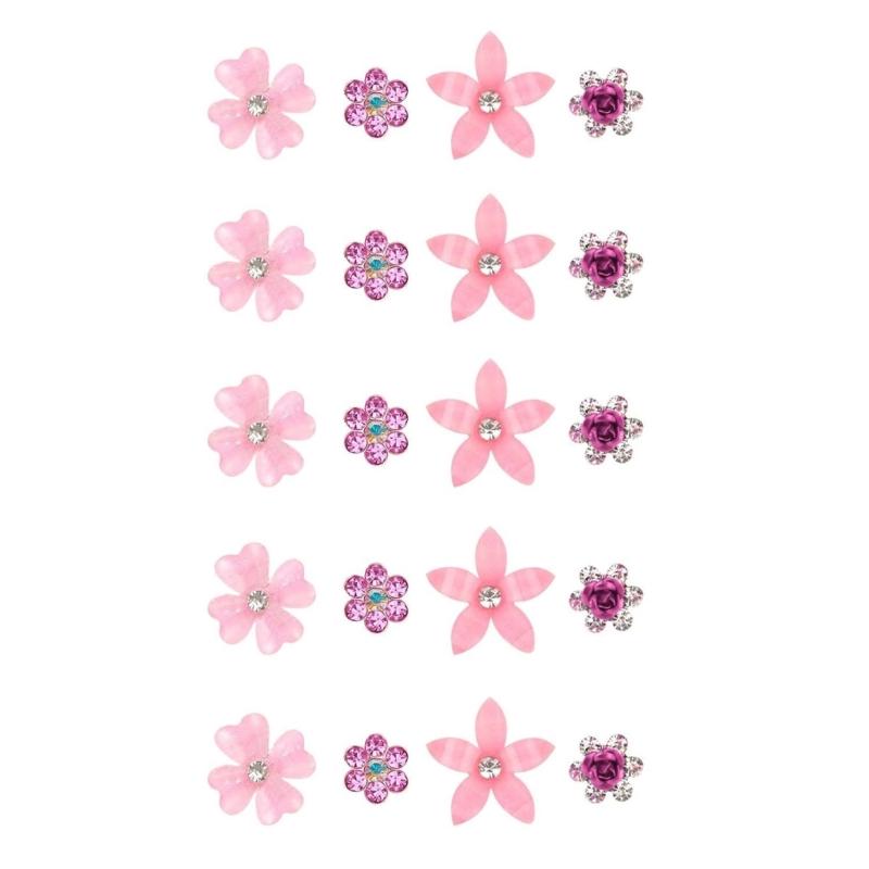 20KS Mini Kamínky Umělé Perly Květinová Vlasová Spona Květinové Sponky do Vlasů Pro Dívky Svatební Párty Doplňky