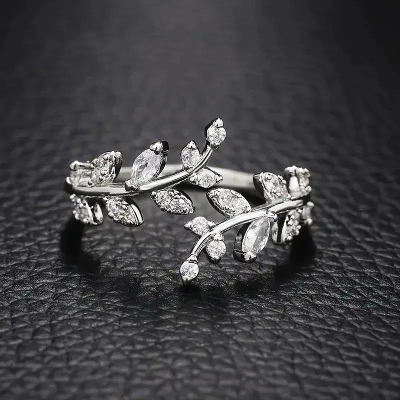 2025 Irregular Exaggerated Metal Flower Open Rings Women Elegant Punk Double Layered Finger Ring Adjustable  Accessories