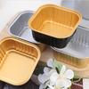 10Pcs Aluminum Foil Cupcake Cups Non-Stick Foil Baking Cups 150Ml Square Pudding Dessert Cups Wedding Party Supplies