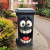Big Mouth Cartoon Face 2D Flat Trash Can Sticker Removable Waterproof Wall Decal for Kids Playroom Home Decor