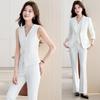 Elegant Off-White Blazer & Vest Set for Women - 2026 Style Professional Attire