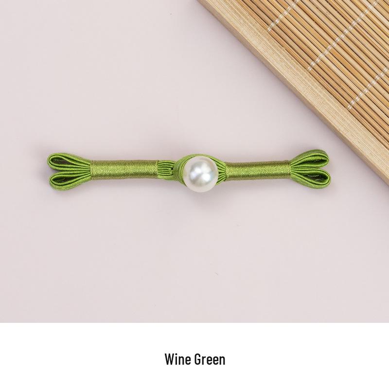 Cherry Blossom Pearl Buckle - Handmade Qipao Style Buttons for Hanfu & Tang Suit