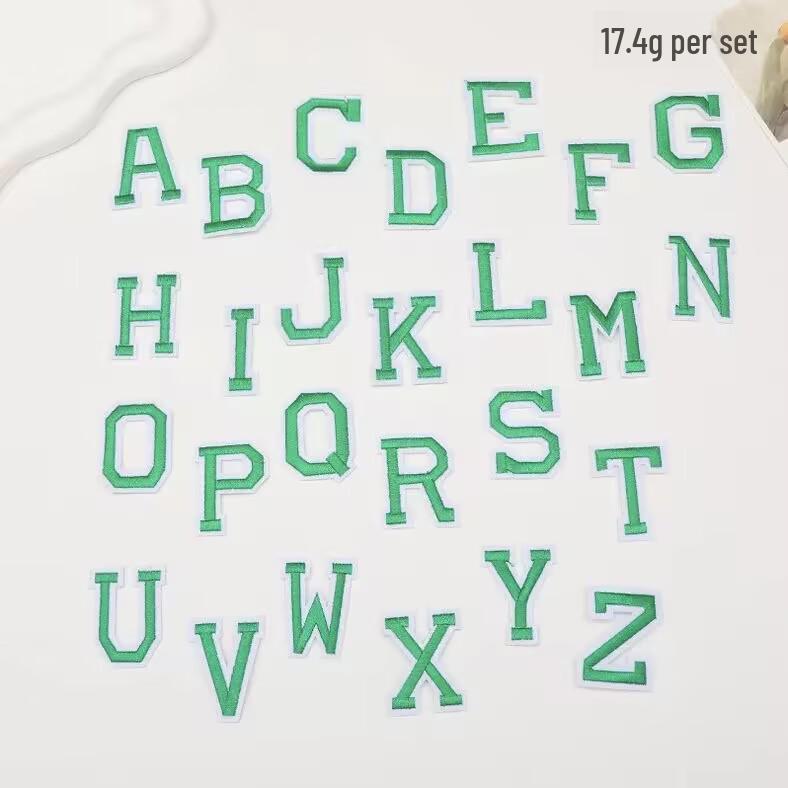 Multi-Color Embroidered Letter Patches for DIY Shoes, Hats, Bags, and Textiles.