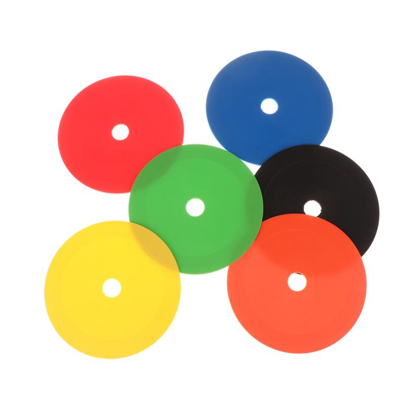 10 Stück Fußball Flache Hütchen Markierungsscheibe mit Löchern Fußball Basketball Sport Geschwindigkeit Beweglichkeit Trainingshilfen Markierungen