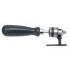 Hand Drill Carbon Steel Manual Crank Drill with Chuck Key and 5pcs Drill Bit for Plastic Wood