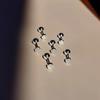 Round Micro-set Ear Stud Earrings for Screwing In Ear Holes, Mini Small Earrings
