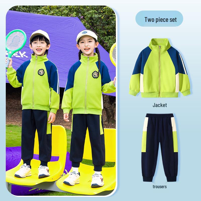 Zestaw mundurków szkolnych dla dzieci: Wiosna i Jesień, Trzyczęściowy Styl Akademiccki na Zawody Sportowe w Szkole Podstawowej i Przedszkolu