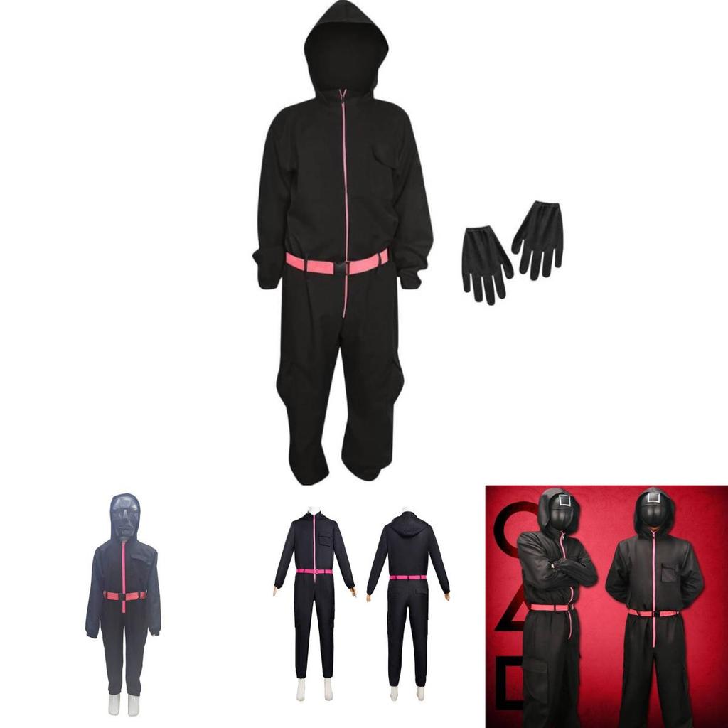 Squid Game Popular Movie Halloween Costume For Kids With Cotton Blend Fabric Cosplay Suit