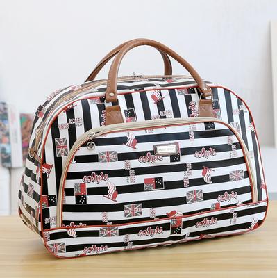 Fashion Canvas Large Weekender Bag Overnight Travel Bag Carry On Duffel with Shoe Pouch Duffel Weekend Bags
