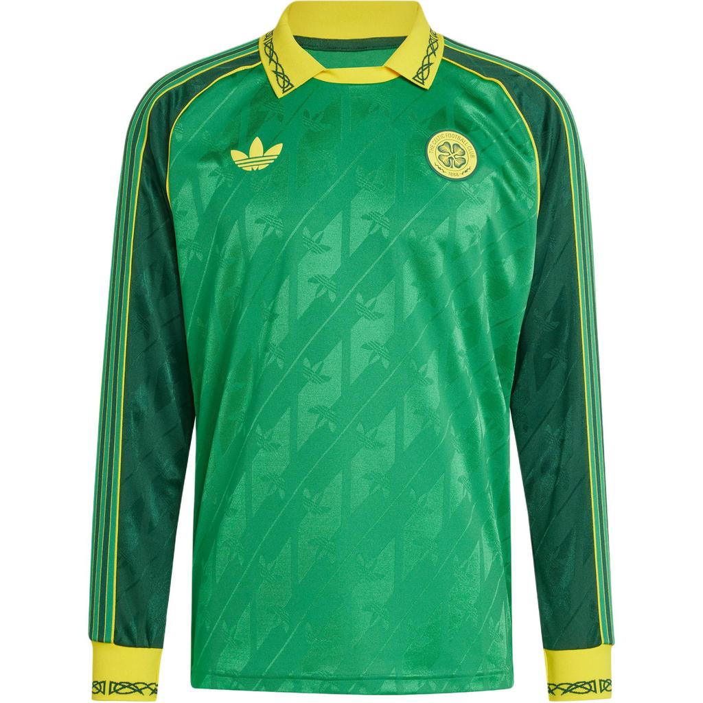 Adidas Originale Lfstlr Celtic FC Mode Weiches Bequemes Langarm Fußballtrikot Herren Tops Grün IT4221