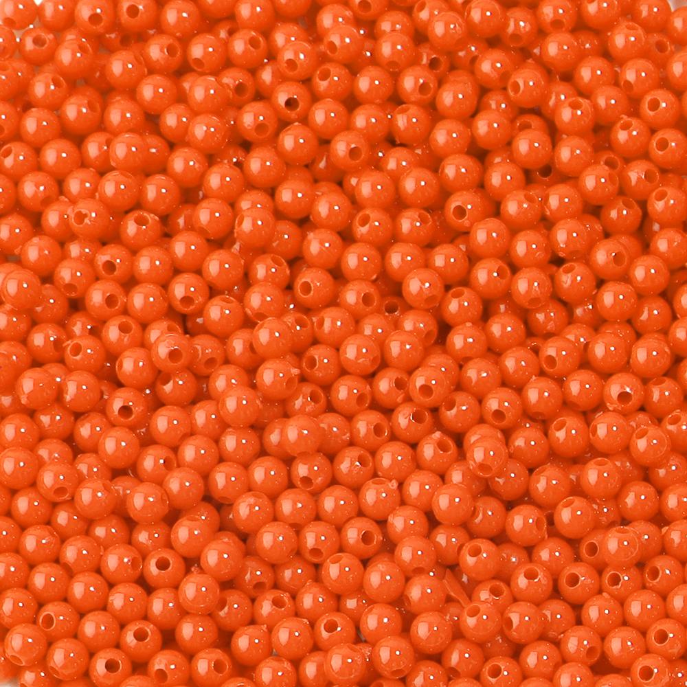 

1000pcs/lot Acrylic Beads Colorful Round Shape Loose Beads For Jewelry Making diy Spacer Beads Bracelets Necklace Accessories помаранчевий