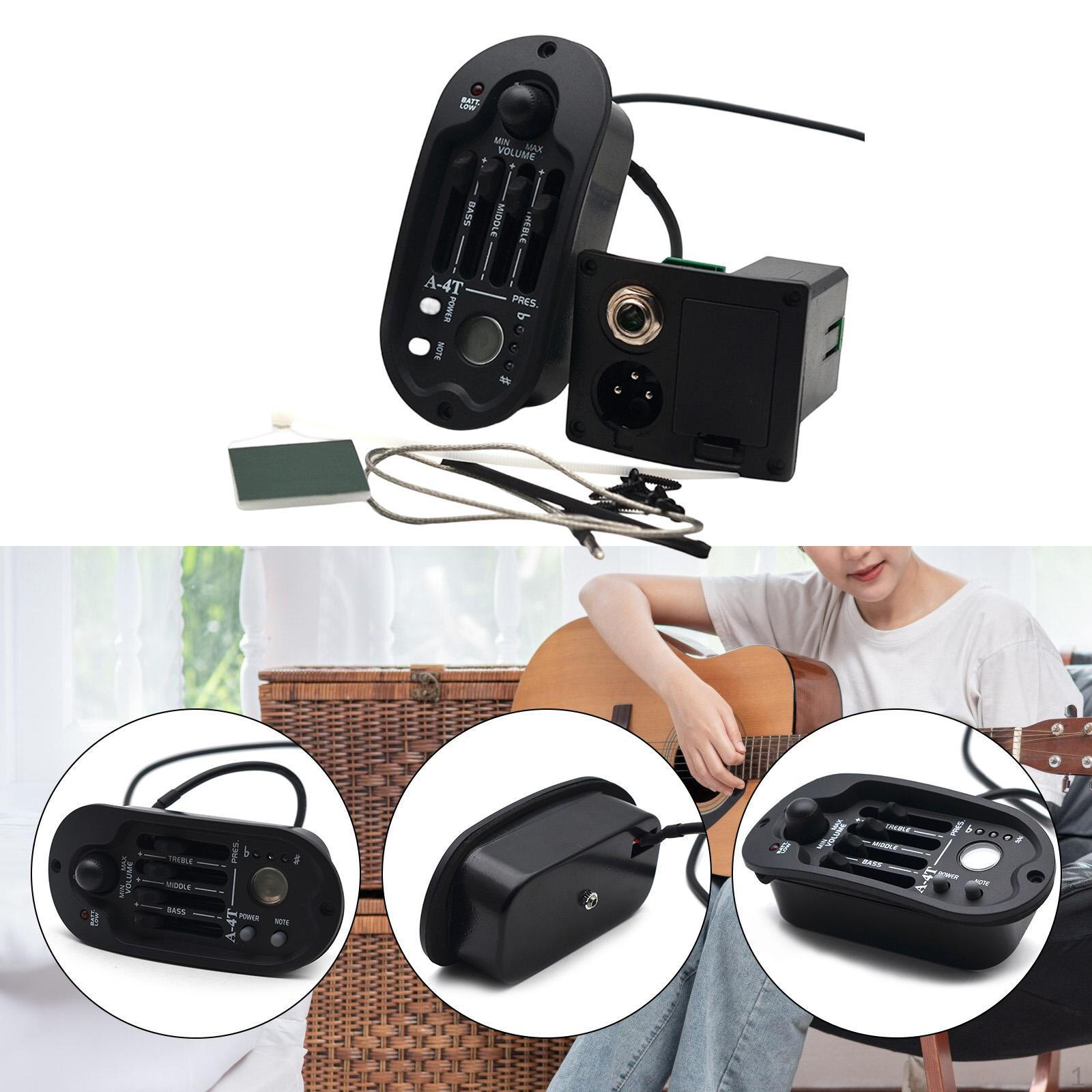 

Acoustic Guitar Pickup,Guitar Piezo Preamp Pickup Bass Middle Treble Pre Wired for Playing Practice
