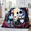 The Nightmare Before Christmas Theme Printed Blanket - Perfect for Couch, Bed, Travel & Outdoor Use | Machine Washable, Cozy & Durable.