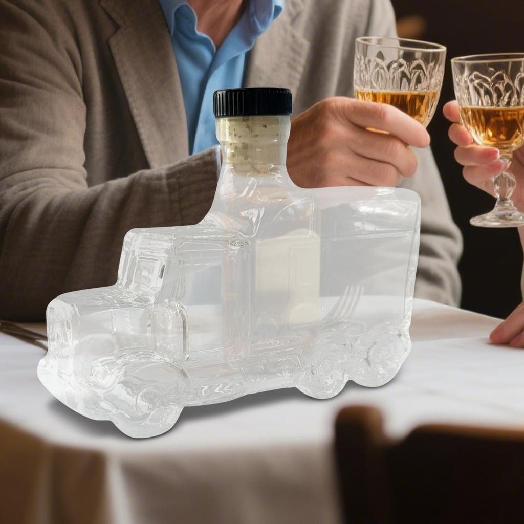 Bourbon Decanter Half Truck Bourbon Dispenser 375ml Vintage Liquor Container With Interesting Stopper For Hosting Brunch Beer