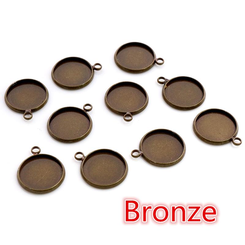 High Quality 10/12/14/16/18/20mm Iron Material One Loops Cameo Setting Base Cabochon Setting Base