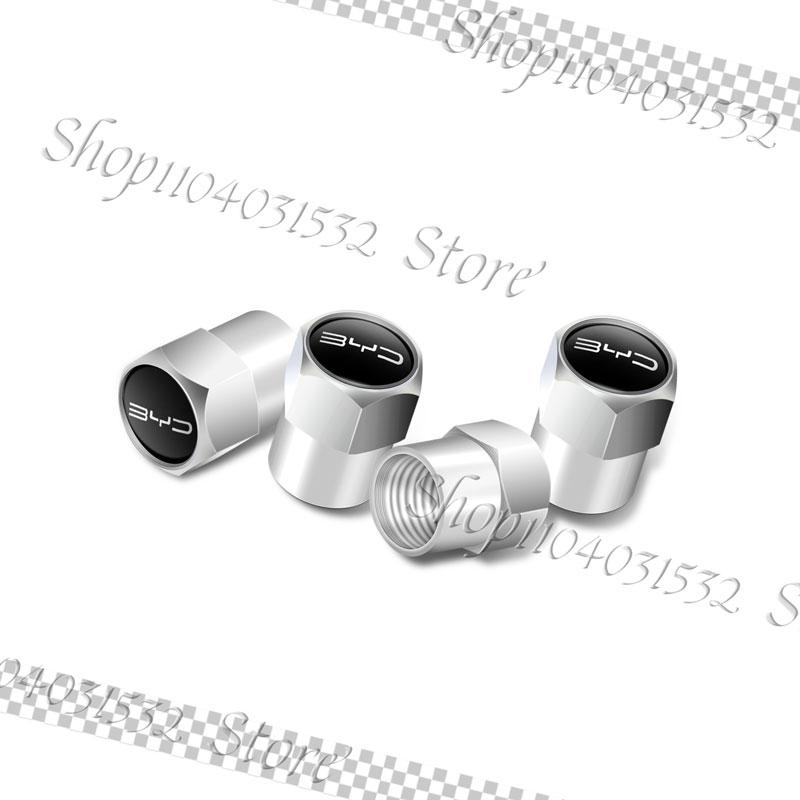 

4Pcs Metal Car Styling Emblem Car Valve Caps Wheel Tires Air Tyre Stem Protective Cover For BYD Logo E5 E6 G3 G5 T3 F6 S6 Atto 3