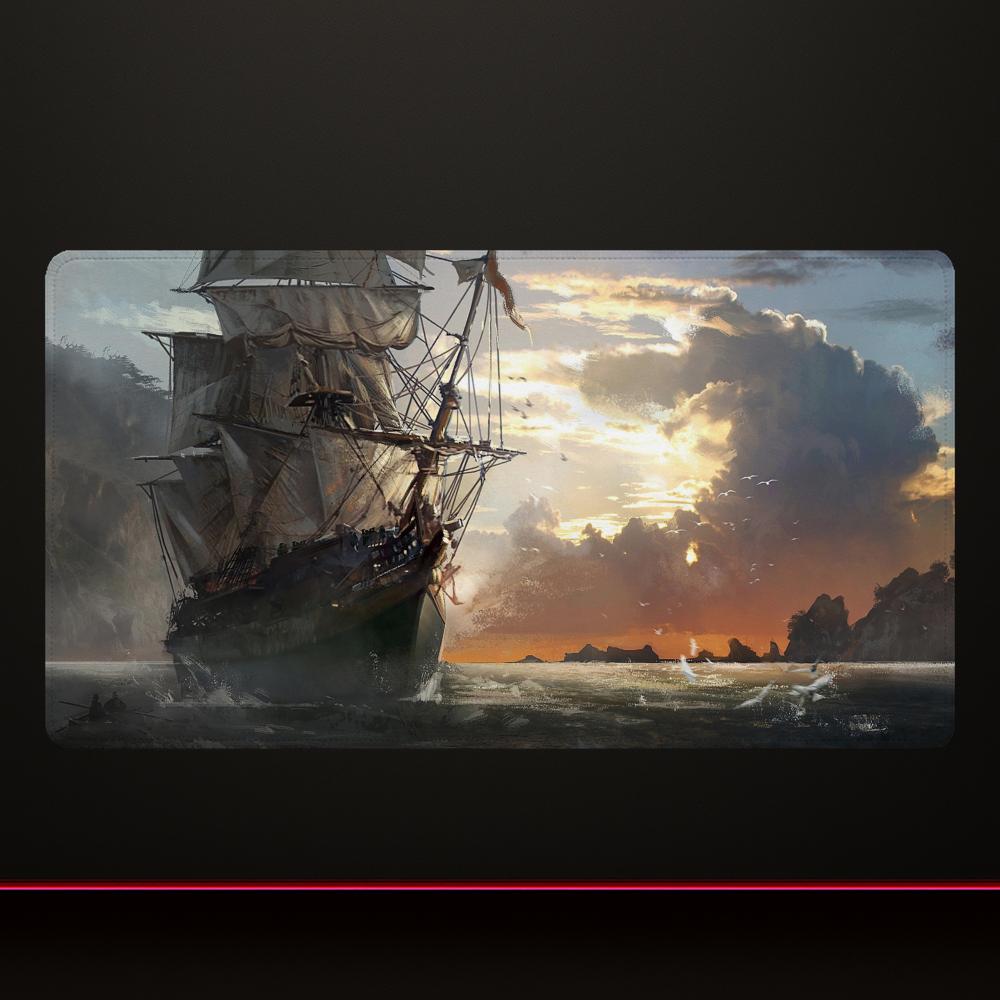 Assassin's Creed Black Flag Mouse Pad Gaming Office Accessories Mousepad Large Game Keyboard Overlock Non-slip Desk Mat Diy