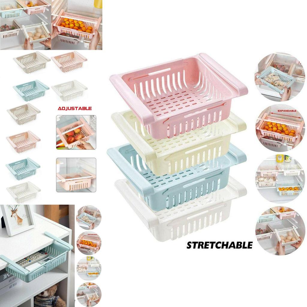 Spacious Pull-out Refrigerator Storage Box For Tidy Food Organization And Space Saving