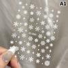 1 Sheet Christmas White Snowflakes Nail Stickers Snowflake Nail Decal Snowflake Xmas Slider