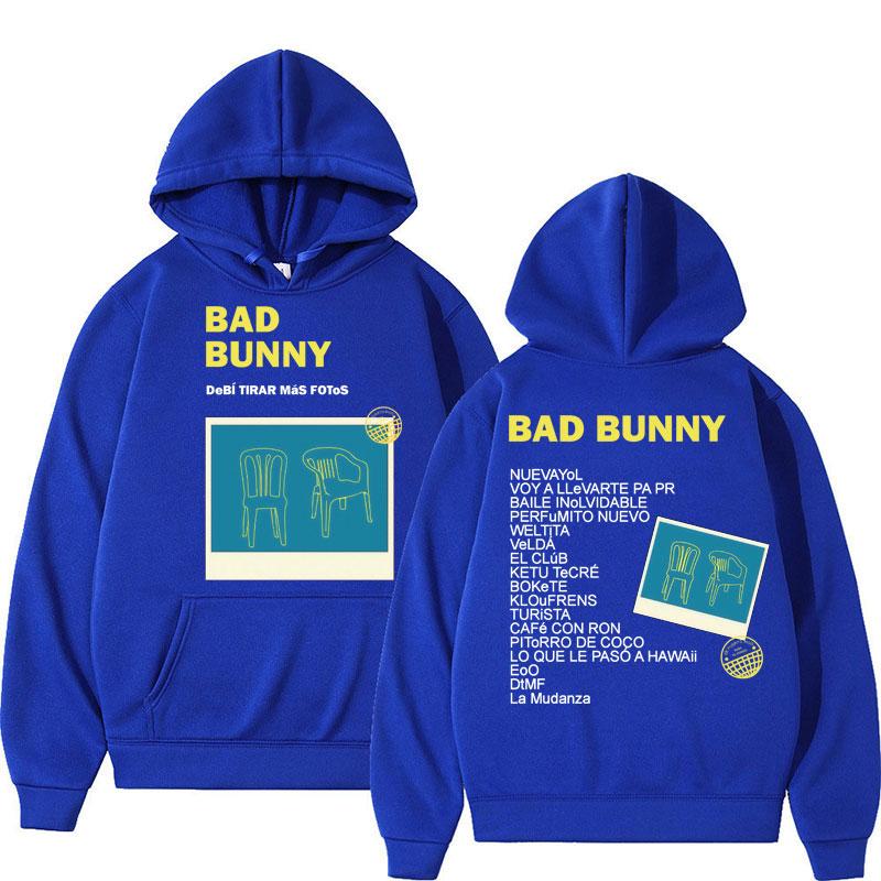 Bad Bunny Debi Tirar Mas Fotos Album Tour Hoodies Men Women Fashion Sweatshirts Fleece Oversized Casual Sportwear