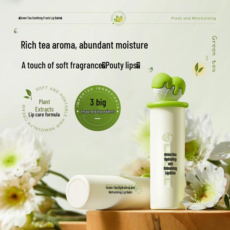 Yang Shi Lian Green Tea Soothing Lip Balm - Hydrates and Moisturizes Lips and Surrounding Area.