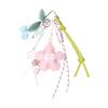 Cute Bag Charm Pendant Keyring Flower Beaded Braided Rope Keychain Bag Charm for Backpack Purse Handbag Decoration