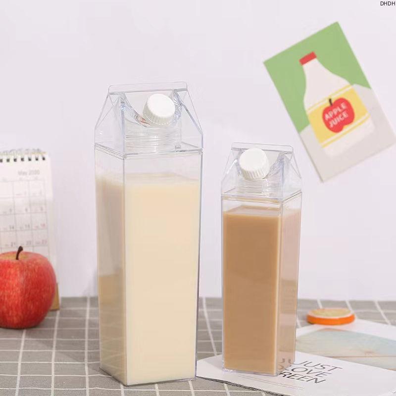 500/1000ml Portable Large Capacity Juice Tea Cup Transparent Milk Bottle Ins Water-Bottle Outdoor Drinking Jug Plastic Bottle