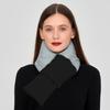 Winter color matching scarf to keep warm men and women's high-end sense fashion scarf down cloth trend thickened versatile scarf