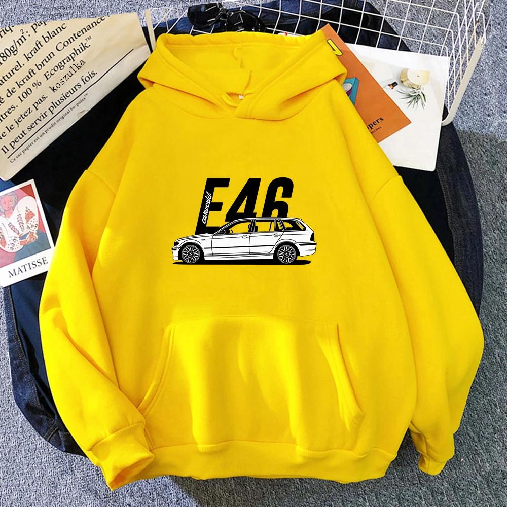 2022 Winter E46 Car Hoodies Spring/Autumn Women Tops Aesthetic Clothes Fashion Men Sweatshirt Graphic Hoodie Harajuku Sudaderas