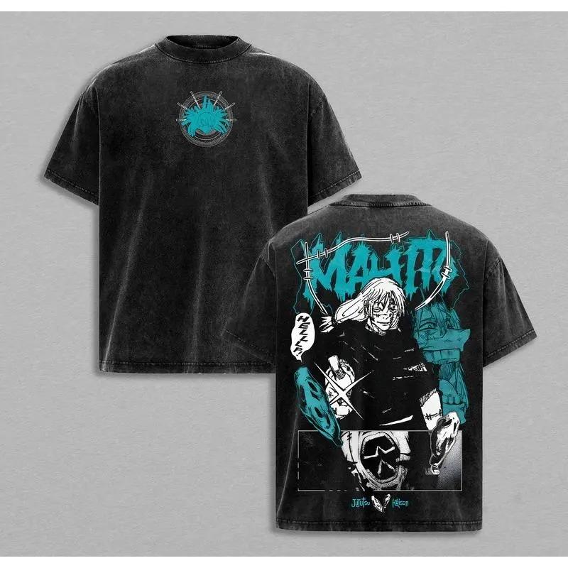 Anime Jujutsu Kaisen Okkotsu Yuta Printed Tee Men Women Cotton Tshirts Vintage Washed T-shirt Harajuku Male Oversized T Shirt