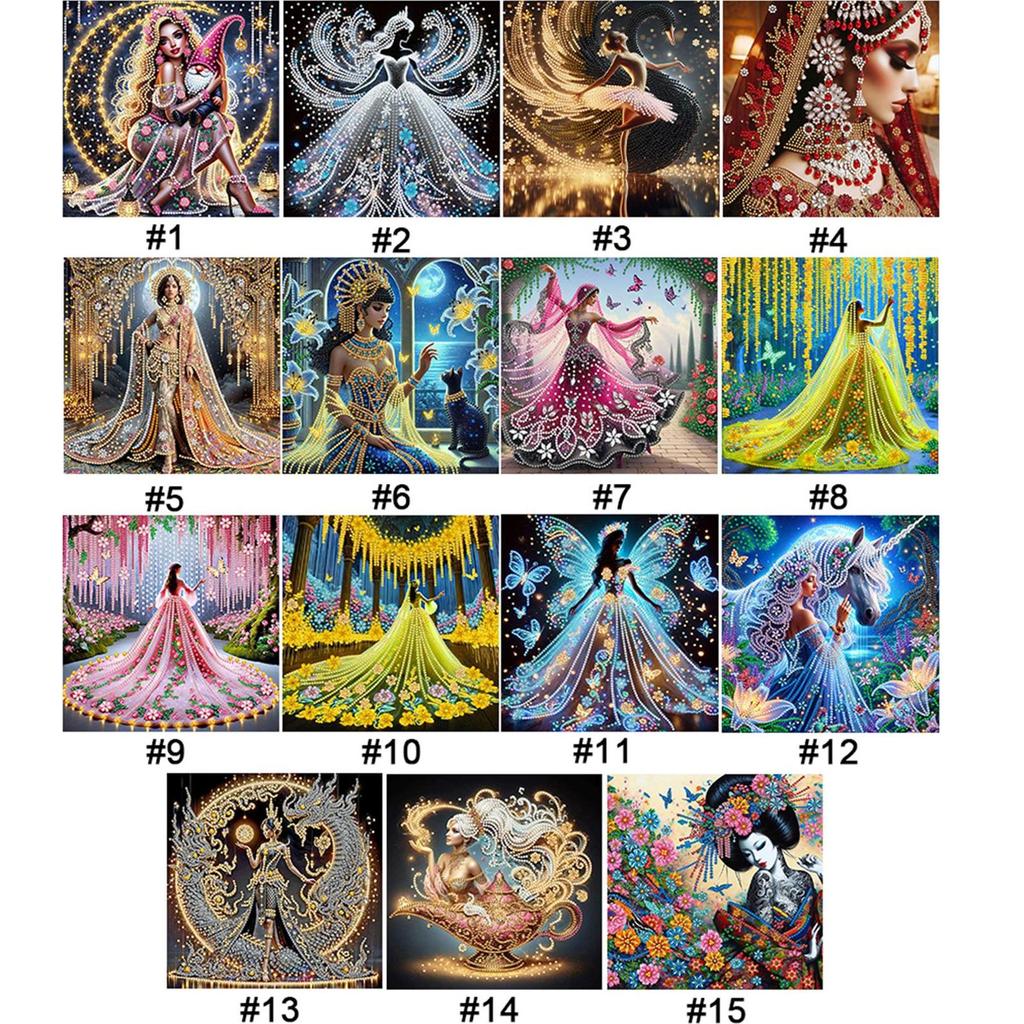 Beauty Diamond Art Kits for Gift Home Wall Decor DIY Gem Art Diamond Painting Kits Crystal Rhinestones Diamond Painting 30x30cm
