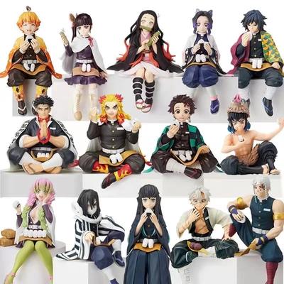 Anime Demon Slayer Action Figures Tanjirou Tomioka GiyuuZenitsu Kochou Nezuko Anime Figure Collect Kid Doll Toys for Children