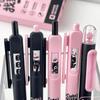 4/5pcs Cute Kitty Gel Pens Set Click-to-Change Pattern Kawaii Cat Gel Ink Pens 0.5mm Tip Black Refill School Supplies
