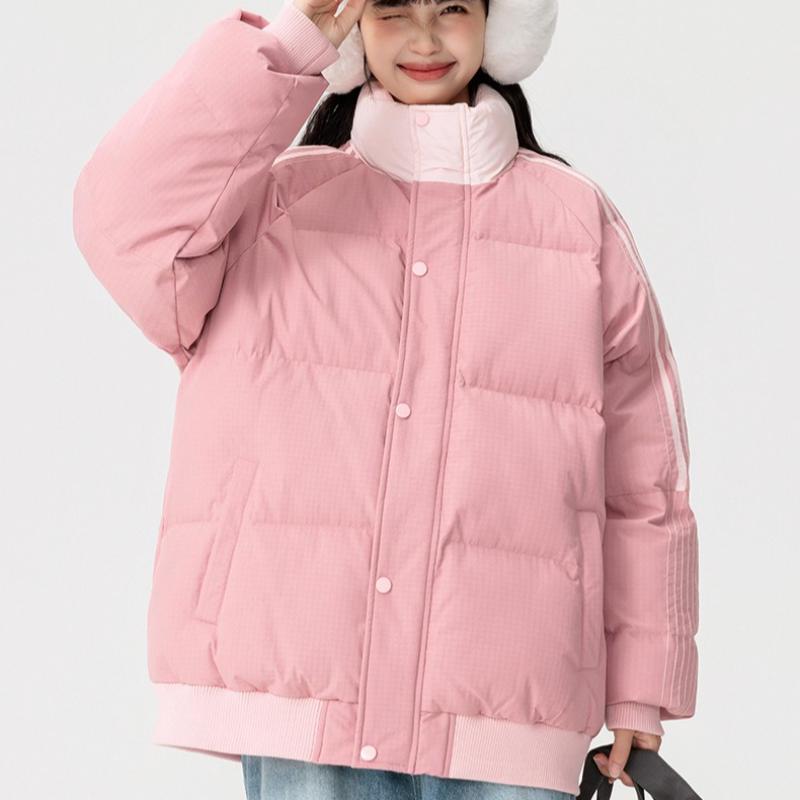 Winter Loose Thickened Men's and Women's Raglan Contrast Color Couple Warm Jacket