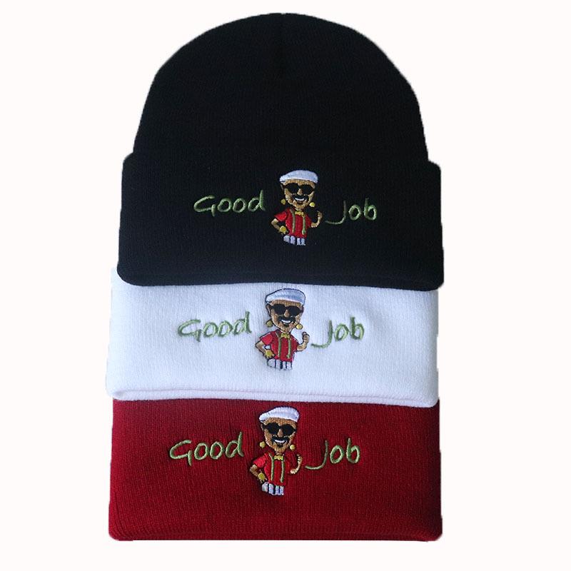 Buy Good Job Embroidery Beanie Cotton 