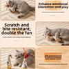 Cartoon Pattern Cat Tumbler Wobbler Wear-Resistant Bite-Resistant Kitten Wobble Ball with Feather Cat Interactive