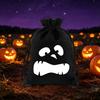 Party Favor Bags with Handles 2 Pcs Halloween Burlap Gift Drawstring, Trick or Treat Kids Activity Supplies Candy Pouch, Reusable Goodies Bag