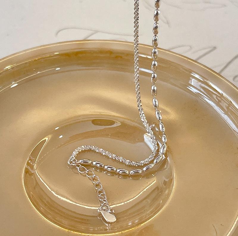 Sterling Silver S925 Silver Bracelet New Double Layer Bracelet Niche Design Bestie Chain Gypsophila Beanie Bracelet for Girls