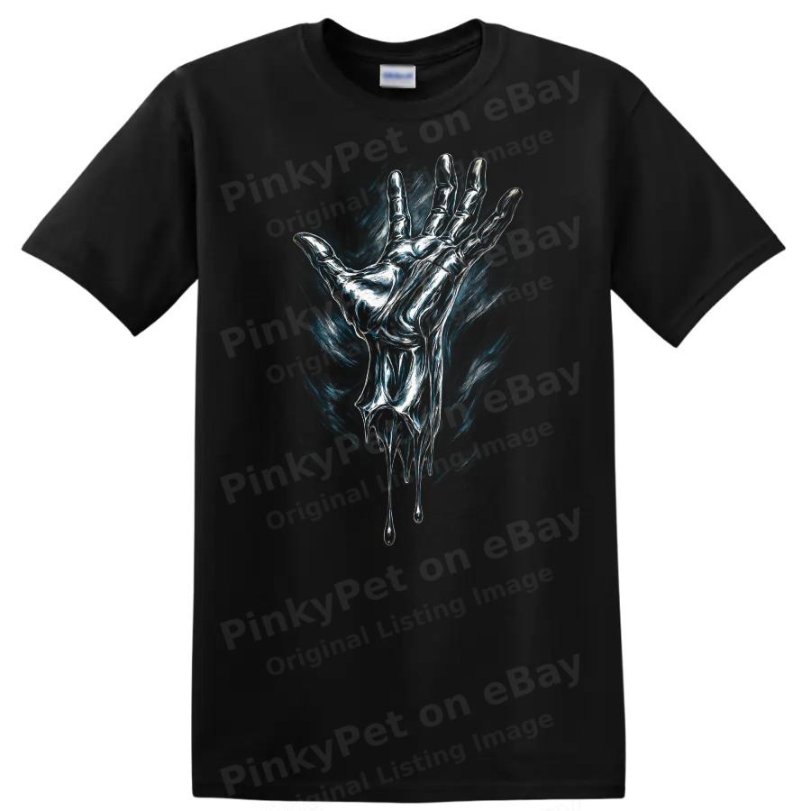 Dripping Hand Graphic T Shirt Urban Streetwear Dark Aesthetic Tee