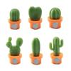 6Pack Cactus Themed Clip 3D Resins Succulents Plant Magnets Functional Refrigerator Accessories Home Office Use