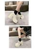 2025 Spring Women's Mary Jane High Heels: New Fashion Platform Chunky Lace-Up Leather Dress Shoes