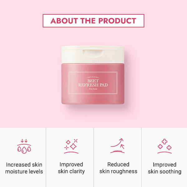 I'M FROM Beet Refresh Pad 260ml 60ea +RANDOM GIFT