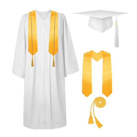 Adults Unisex Matte Graduation Cap And Gown Set with 2026 Tassel Graduation Sash Honor Cord for High School College Bachelor