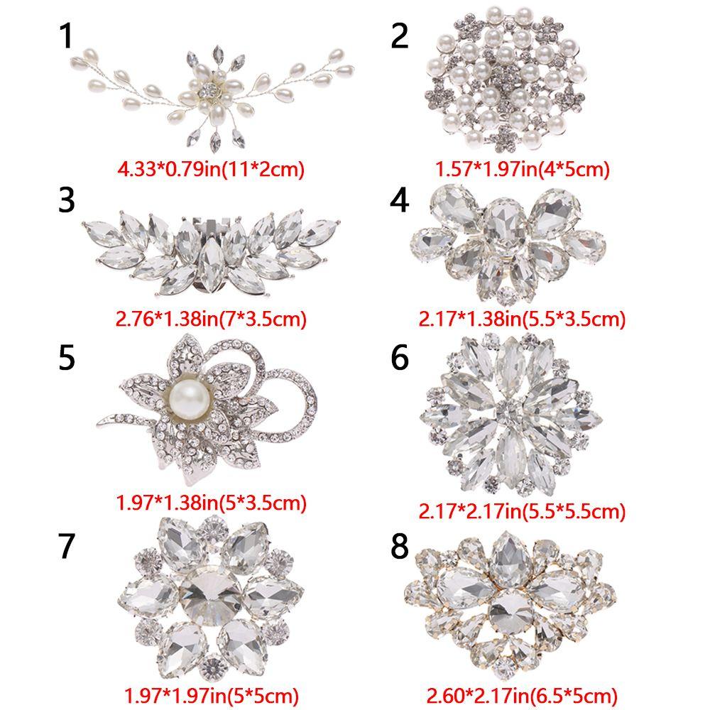 1PC Lady Wedding Square Clamp Shiny Decorative Clips Shoe Decorations Charm Buckle Shoe Clip