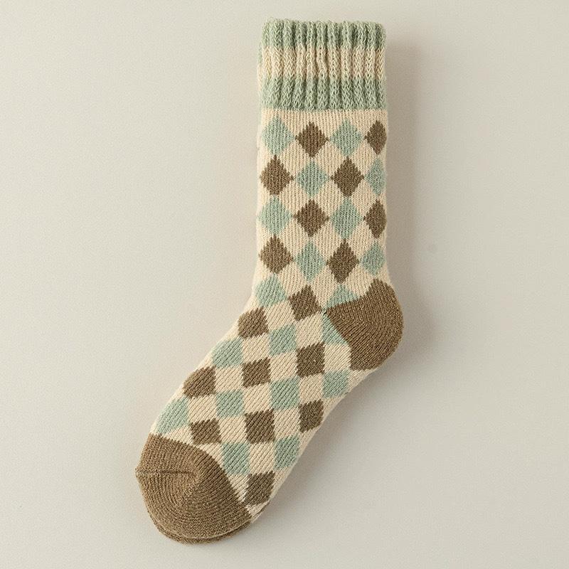 1 Paar Wadenlange Warme Fleecefutter Lässige Verdickte Herbst/Winter Dicke Socken Boden Lange Socke Schlaf Socken