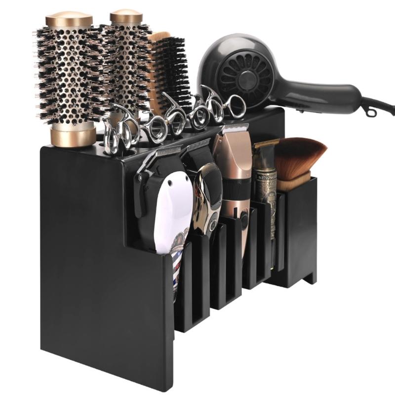 Hair Scissors Storage Rack Hairdresser Tool Holder Anti Slip Design Multi Slot Scissors Box Organizer